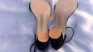 Stylish Black Ankle Strap Heels