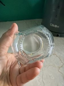 Glass Jar with Gold Lid