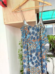 Boho Print Maxi Dress with Straps