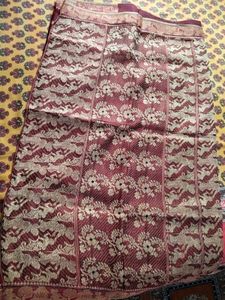 Balu choori Maroon Saree with Gold Detailing