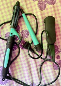 Hair Curler and Straightener Set
