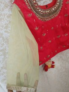 Stunning Red Embellished Blouse