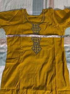 Yellow Kurta With Pant and Full size dupatta