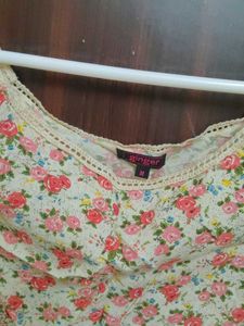Floral Cold Shoulder Top