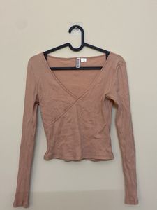 Cute Pink Wrap Top