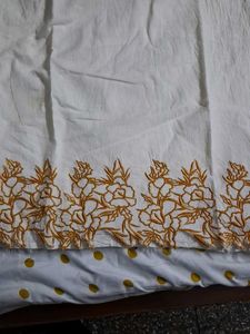 White Embroidered coord set