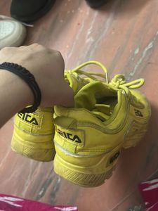 Yellow Fila Sneakers✨