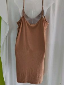 Cozy Brown Spaghetti Strap Dress