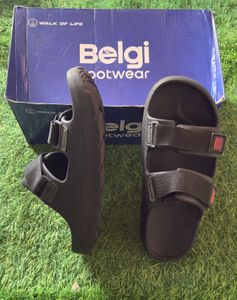Black Adjustable Strap Sandals