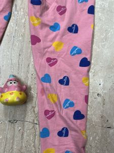 Benetton Heart Print Leggings