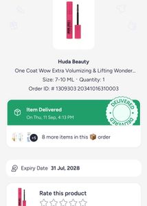 HUDA BEAUTY 1 COAT WOW!