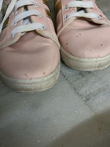 Pink &amp; Gold Accent Sneakers