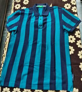 Striped Benetton Polo Shirt