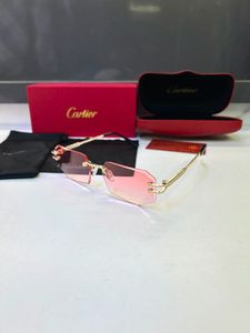 Cartier Rimless Pink Gradient Sunglasses