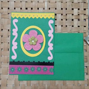 Handmade Diecut Greeting Card with Envelope