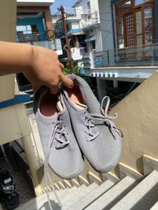 Light Grey Mesh Sneakers