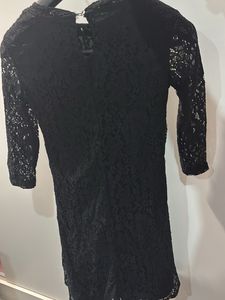 Pantaloons Black Lace Mini Dress