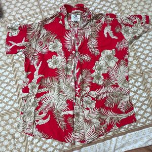 Red beach shirt