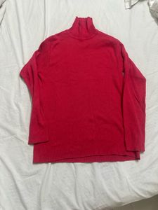 Classic Red Turtleneck Sweater