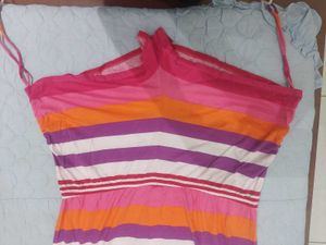 Strapless Striped Summer Dress