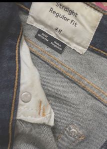 H&amp;M straight regular fit jeans for men