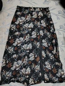 Floral Y2K Vintage Skirt with Slit