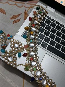 Exquisite look of  Kundan & Pearl Necklace Set