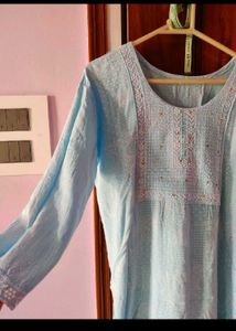 Elegant Sky Blue Kurti