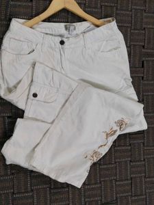 White Casual Pants