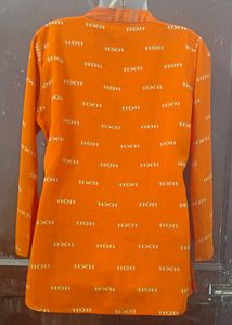 Orange Printed Short Kurti