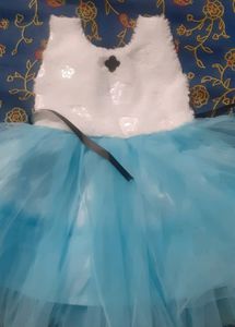 New Trendy Skyblue Kids Frock