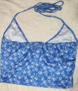 Blue Floral Halter Top