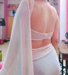 Meesh Sheer Padded Georgette Strappy Blouse