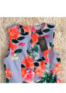 Vibrant Floral Print Sleeveless Dress