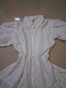white shoujo girl dress
