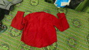 Red Cotton Blouse