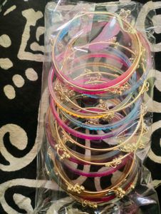 Colorful Beaded Bangles Set