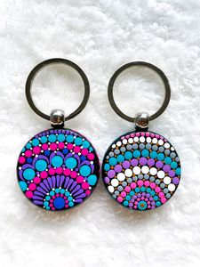 Dot Mandala Keychains . Colours Can Be Customized