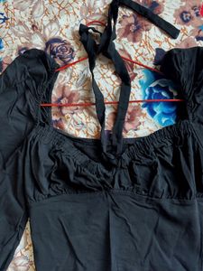Black Palazzo Pants with Straps
