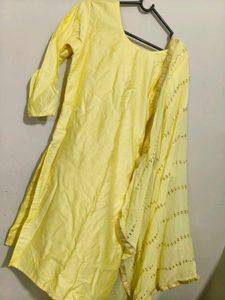 Elegant Yellow Kurta Set with Dupatta