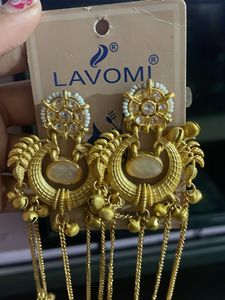 Kashmiri earrings Gold Tone Dangle Earring