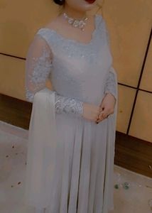 Elegant Lace Sleeve Gown