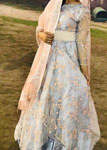 Elegant Floral Pakistani Dress