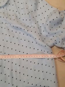 Sky Blue Dotted Daily Wear Top