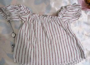 Off-Shoulder Striped Top