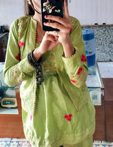 Beautiful Ethnic Kurta  jacket Set with Plazo