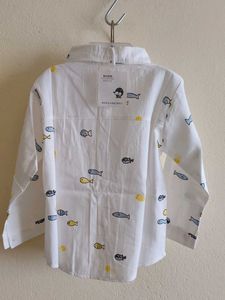 Adorable Fish Print Long Sleeve Shirt