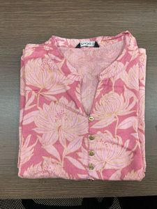 Pink Floral Print Kurta
