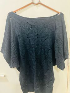 Black crochet Kaftan style top