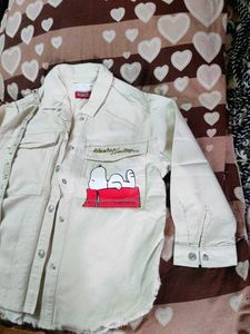 Peanuts Snoopy Denim Shirt for girls